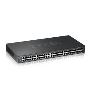 Zyxel switch managed layer 3 lite, 44x gb, 6 sfp, fanless desktop/rack, nflex