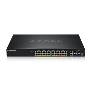 Zyxel switch managed layer 3 lite, 24x gbpoe , 2x 10gpoe 400w, 4 sfp+, rack, nflex