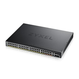 Zyxel switch managed layer 3 lite, 48x gbpoe , 2x 10gpoe 960w, 4 sfp+, rack, nflex
