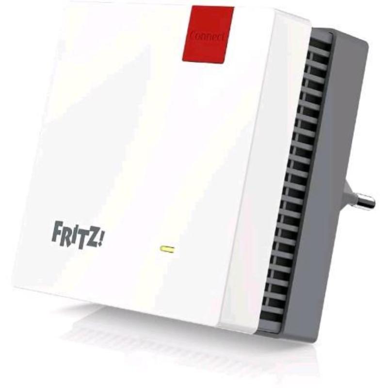 Fritz! repeater 1700 wi-fi 7 extender dual band 2.4/5ghz 3568 mbit/s lan gigabit mesh bianco/rosso