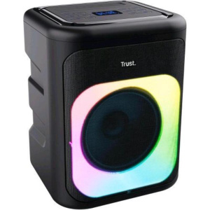 Trust azura wireless party speaker cassa bluetooth portatile tws 100 w led rgb ipx4 ricaricabile durata 11 ore 2 ingressi per microfono karaoke – nero