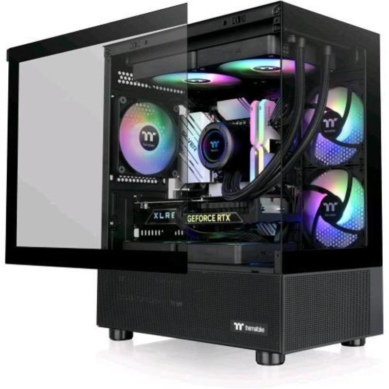 Thermaltake view 170 tg argb micro chassis pannello frontale e laterale in vetro temperato nero