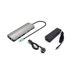 I-tec usb-c metal nano 2x hdmi docking station, pd 100w + charger 100w