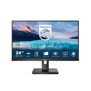 Monitor philips lcd ips led 23.8 wide 243s1/00 5ms mm fhd 1000:1 black hdmi dp usb-c 4xusb3.0 pivot vesa fino:30/11