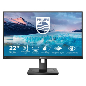 Philips monitor 21,5 led ips 16:9 fhd 4ms 250 cd/m, vga/dvi/dp/hdmi, multimediale