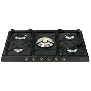 Smeg piano cottura incasso gas 5 zone 70/75cm antracite sr775ao