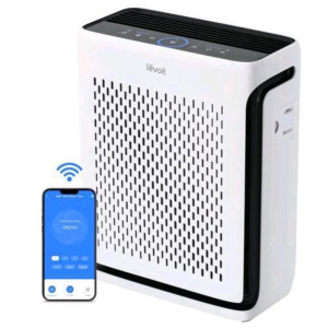 Levoit vital 100s smart purificatore d`aria per ambienti fino a 52 mq tecnologia airsight controllo con app filtrazione a 3 stadi bianco
