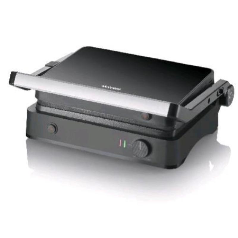 Severin kg2398 bistecchiera elettrica 1800w apertura a 180° rivestimento piastra in ceramica temperatura regolabile vachetta raccogli grasso nero