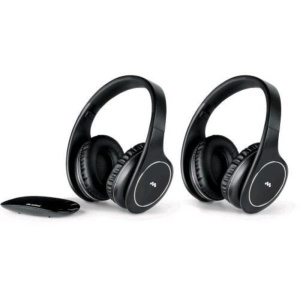 Meliconi hp easy digital bundle 2 cuffie tv stereo senza fili 100% digitali & amazon basics cavo audio ottico digitale toslink
