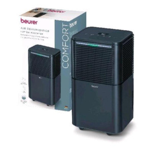 Beurer le 150 deumidificatore elettrico per ambienti fino a 30 mq modalita` notturna funzione asciugatura bucato serbatoio da 2 lt nero