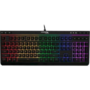 Hp hyperx alloy rgb gaming keyboard tastiera gaming usb 6 effetti luce resistente all`acqua nero