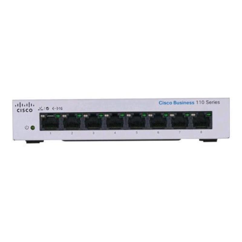 Cisco business 110 series cbs110-8t-d-eu switch non gestito 8 x 10/100/1000 alimentazione cc