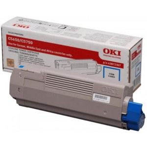 Oki 43872307 cartuccia toner 1 pz originale ciano