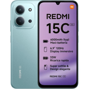 Xiaomi redmi 15c 5g green 4+4/128gb dual sim – (garanzia europa – no brand)