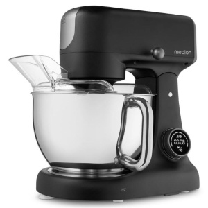 Medion md12600 robot da cucina 800 w 4,6 l nero, acciaio inox