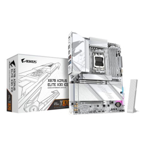 Gigabyte x870 aorus elite x3d ice scheda madre – supporta cpu amd ryzen 9000, vrm digitale 16+2+2 fasi, fino a 9000hz ddr5