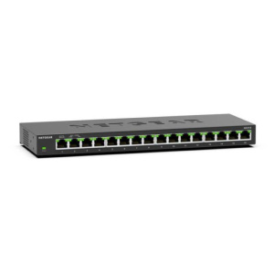 Netgear gs316 non gestito l2 gigabit ethernet (10/100/1000) nero