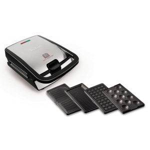 Tefal sw854d tostiera 700 w nero, acciaio inox