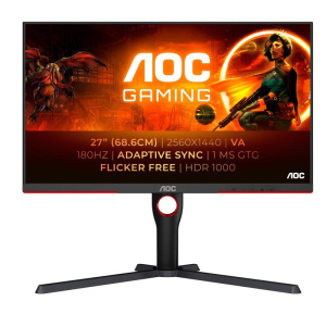 Aoc g3 q27g3xmn/bk monitor pc 68,6 cm (27) 2560 x 1440 pixel 2k ultra hd led nero