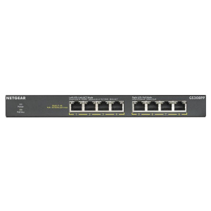 Netgear gs308pp non gestito gigabit ethernet (10/100/1000) supporto power over ethernet (poe) nero