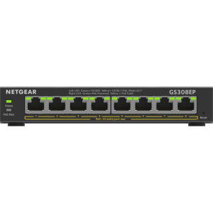 Netgear 8-port gigabit ethernet poe+ plus switch (gs308ep) gestito l2/l3 gigabit ethernet (10/100/1000) supporto power over