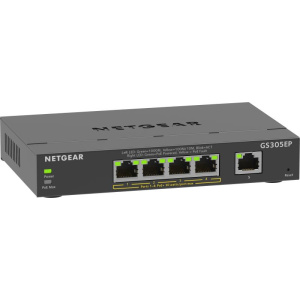 Netgear 5-port gigabit ethernet poe+ plus switch (gs305ep) gestito l2/l3 gigabit ethernet (10/100/1000) supporto power over