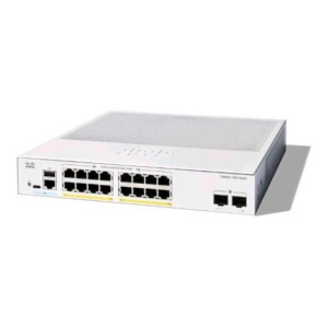 Cisco catalyst 1300-16fp-2g switch gestito l3 – 16 x 10/100/1000 (poe+) + 2 x gigabit ethernet sfp – poe+ (240 w) montabile su rack bianco