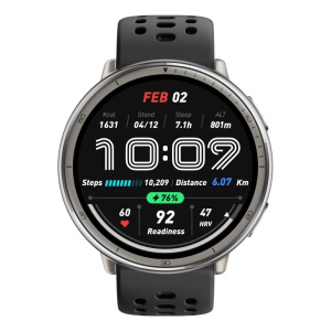 Amazfit active 2 round smartwatch e orologio sportivo display amoled 5 sistemi satellitari & mappe offline biotracker? 6.0 ppg