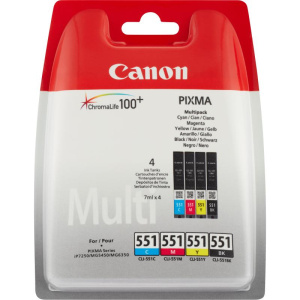 Canon cartuccia d`inchiostro multipack cli-551 bk/c/m/y