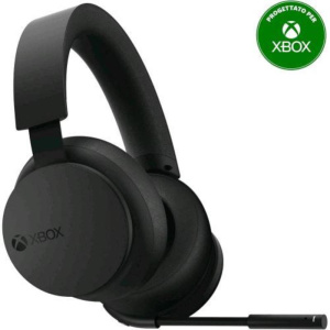 Microsoft xbox cuffie wireless con microfono xbox series x|s, xbox one e dispositivi windows nero