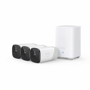 Eufy eufycam 2 pro 3-cam kit capocorda telecamera di sicurezza ip interno e esterno 2048 x 1080 pixel parete