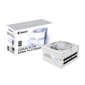 Gigabyte aorus elite p850w ice alimentatore – pcie 5.0, 80 plus platinum, design completamente modulare, ventola da 120 mm,