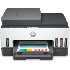 Hp smart tank stampante multifunzione 7305, colore, stampante per abitazioni e piccoli uffici, stampa, scansione, copia, adf,