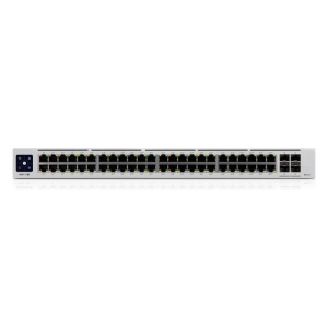 Ubiquiti unifi pro 48-port poe gestito l2/l3 gigabit ethernet (10/100/1000) supporto power over ethernet (poe) 1u argento