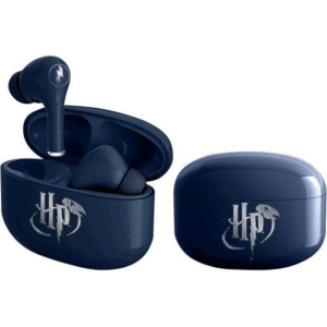 Otl harry potter navy silver core earpods cuffie auricolari bluetooth con custodia di ricarica usb-c blu