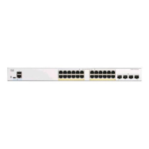 Cisco catalyst 1300-24fp-4g switch gestito l3 – 24 x 10/100/1000 (poe+) + 4 x gigabit sfp poe+ (370 w) montabile su rack