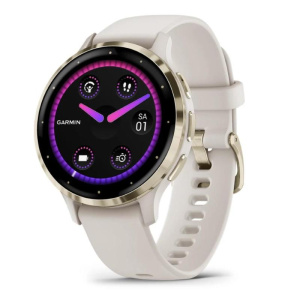 Garmin venu 3s 3,05 cm (1.2) amoled digitale 390 x 390 pixel touch screen oro, avorio wi-fi gps (satellitare)