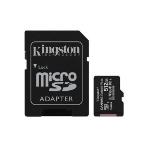 Kingston micro sdhc 512gb canvas select 80r cl10 uhs-i con adattatore sd