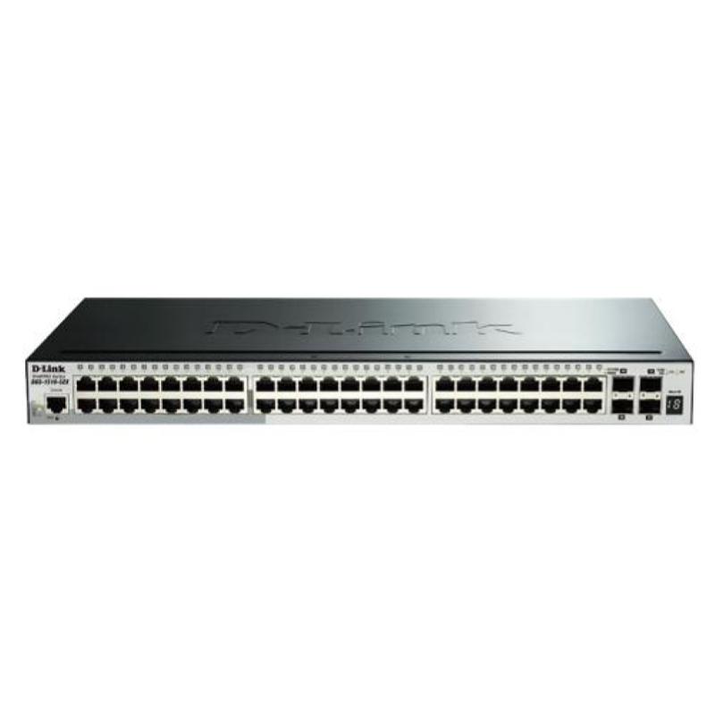 D-link switch 52 porte gigabit poe managed, include 4 porte 10g sfp+