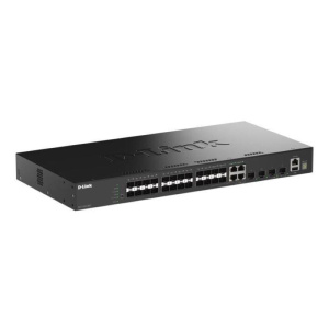 D-link switch 28-port gigabit sfp stackable smart managed switch with 4 x combo and 4 x 10g sfp+ por
