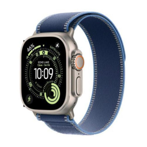 Ap ultra 3 gps + cellular 49mm natural titanium case with blue/bright blue trail loop – s/m