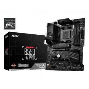 Msi mb amd b550, b550-a pro, am4, 4ddr4 2pci-e 2m2 6sata3
