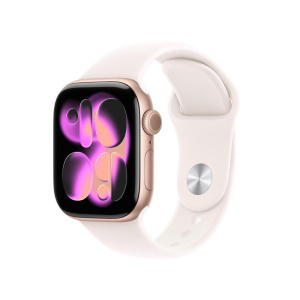 Apple watch series 11 gps + cellular 42mm rose gold aluminium gehäuse mit sport band (light blush) – m/l