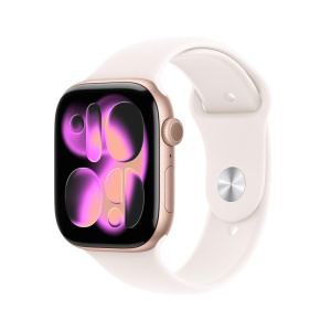 Apple watch series 11 gps + cellular 46mm rose gold aluminium gehäuse mit sport band (light blush) – s/m