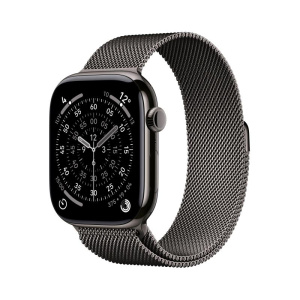 Apple watch series 11 gps + cellular 46mm slate titanium gehäuse mit slate milanese loop – m/l