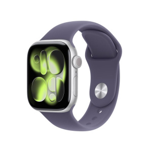 Apple watch series 11 gps 42mm silver aluminium gehäuse mit sport band (purple fog) – m/l