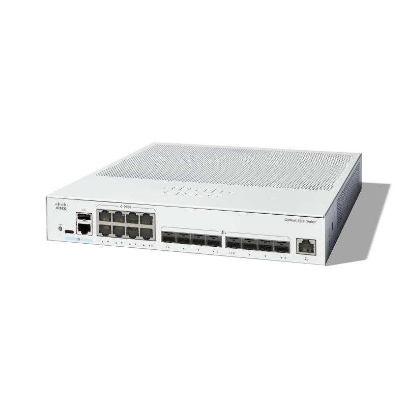 Cisco catalyst c1300-16xts rackmount 10g managed stack switch 8x rj-45, 8x sfp+