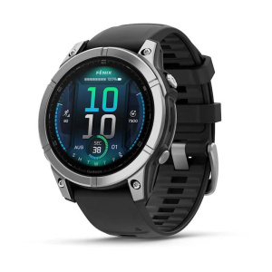Garmin fnix e – 47 mm amoled schwarz/ silber