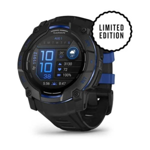 Garmin instinct® 3 – instinct® 3 – 50 mm, amoled schwarz mit silikon-wechselarmband 26 mm bolt blue