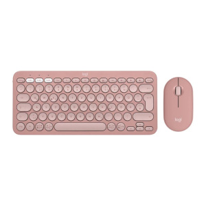Logitech pebble 2 combo rosa – schlanke multi-device bluetooth®-tastatur und -maus mit anpassbaren tasten
